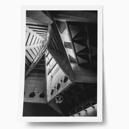 Poster BLACK AND WHITE ARCHITECTURAL CATHEDRAL INTERIOR - Πολεις - Χαρτες