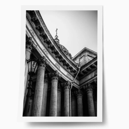 Poster BLACK AND WHITE ARCHITECTURAL CATHEDRAL - Πολεις - Χαρτες