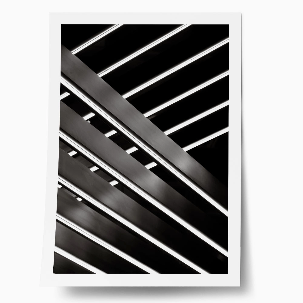 Poster BLACK AND WHITE ARCHITECTURAL CEILING LIGHTS