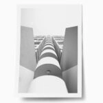 Poster BLACK AND WHITE ARCHITECTURAL CIRCULAR BALCONIES