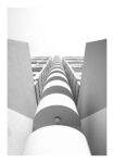 Poster BLACK AND WHITE ARCHITECTURAL CIRCULAR BALCONIES
