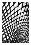 Poster BLACK AND WHITE ARCHITECTURAL COCOON GEOMETRIC PATTERN