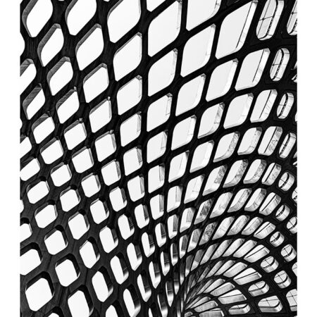 Poster BLACK AND WHITE ARCHITECTURAL COCOON GEOMETRIC PATTERN - Πολεις - Χαρτες Sticky 2