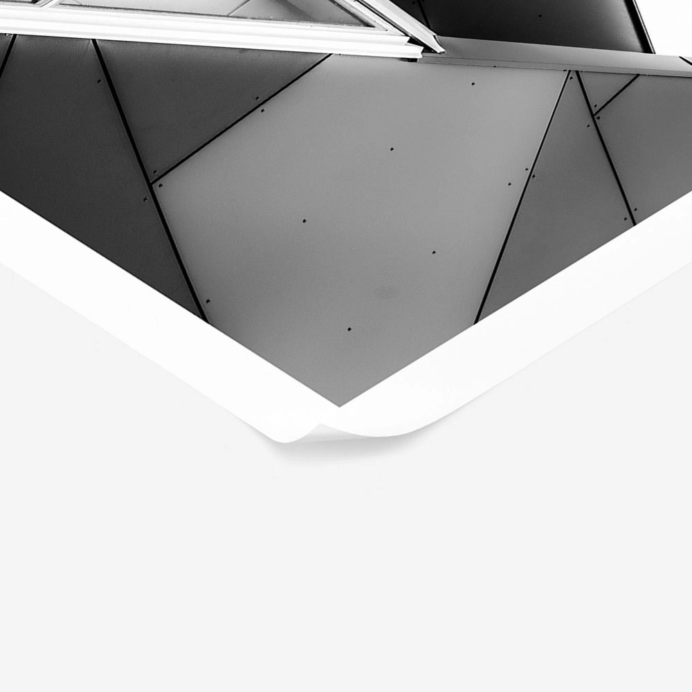 Poster BLACK AND WHITE ARCHITECTURAL COMPLEX GEOMETRIC SHAPES