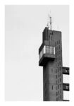 Poster BLACK AND WHITE ARCHITECTURAL CONCRETE AUDIO TOWER