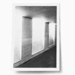 Poster BLACK AND WHITE ARCHITECTURAL CONCRETE CORRIDOR