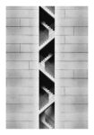 Poster BLACK AND WHITE ARCHITECTURAL CONCRETE STAIRCASE 2