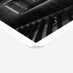 Poster BLACK AND WHITE ARCHITECTURAL CONCRETE STAIRCASE 4
