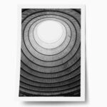 Poster BLACK AND WHITE ARCHITECTURAL COOLING TOWER