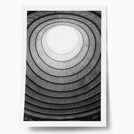 Poster BLACK AND WHITE ARCHITECTURAL COOLING TOWER - Πολεις - Χαρτες