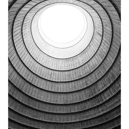 Poster BLACK AND WHITE ARCHITECTURAL COOLING TOWER - Πολεις - Χαρτες Sticky 2