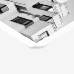 Poster BLACK AND WHITE ARCHITECTURAL CUBE APARTMENTS