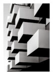 Poster BLACK AND WHITE ARCHITECTURAL CUBE BALCONIES