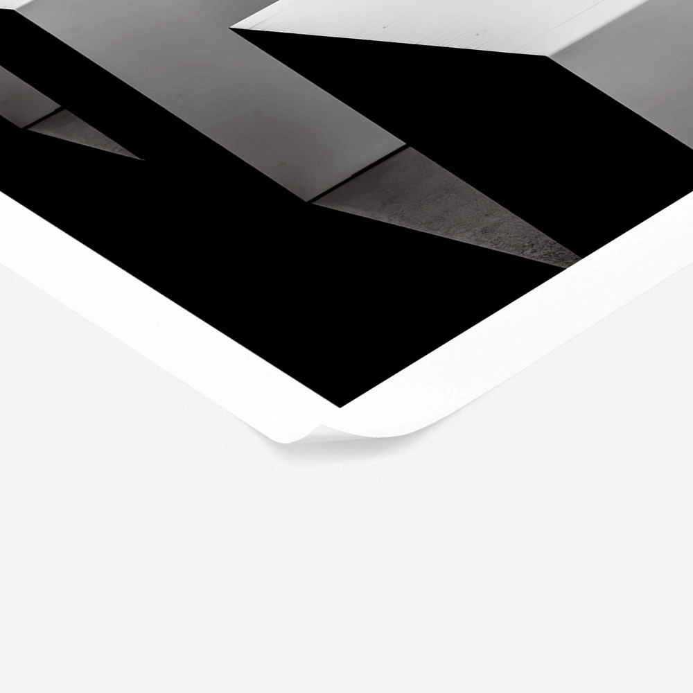 Poster BLACK AND WHITE ARCHITECTURAL CUBE BALCONIES