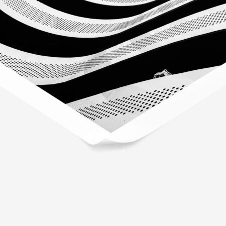 Poster BLACK AND WHITE ARCHITECTURAL CURVED BALCONIES 2 - Πολεις - Χαρτες Sticky 1