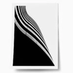 Poster BLACK AND WHITE ARCHITECTURAL CURVED BALCONIES