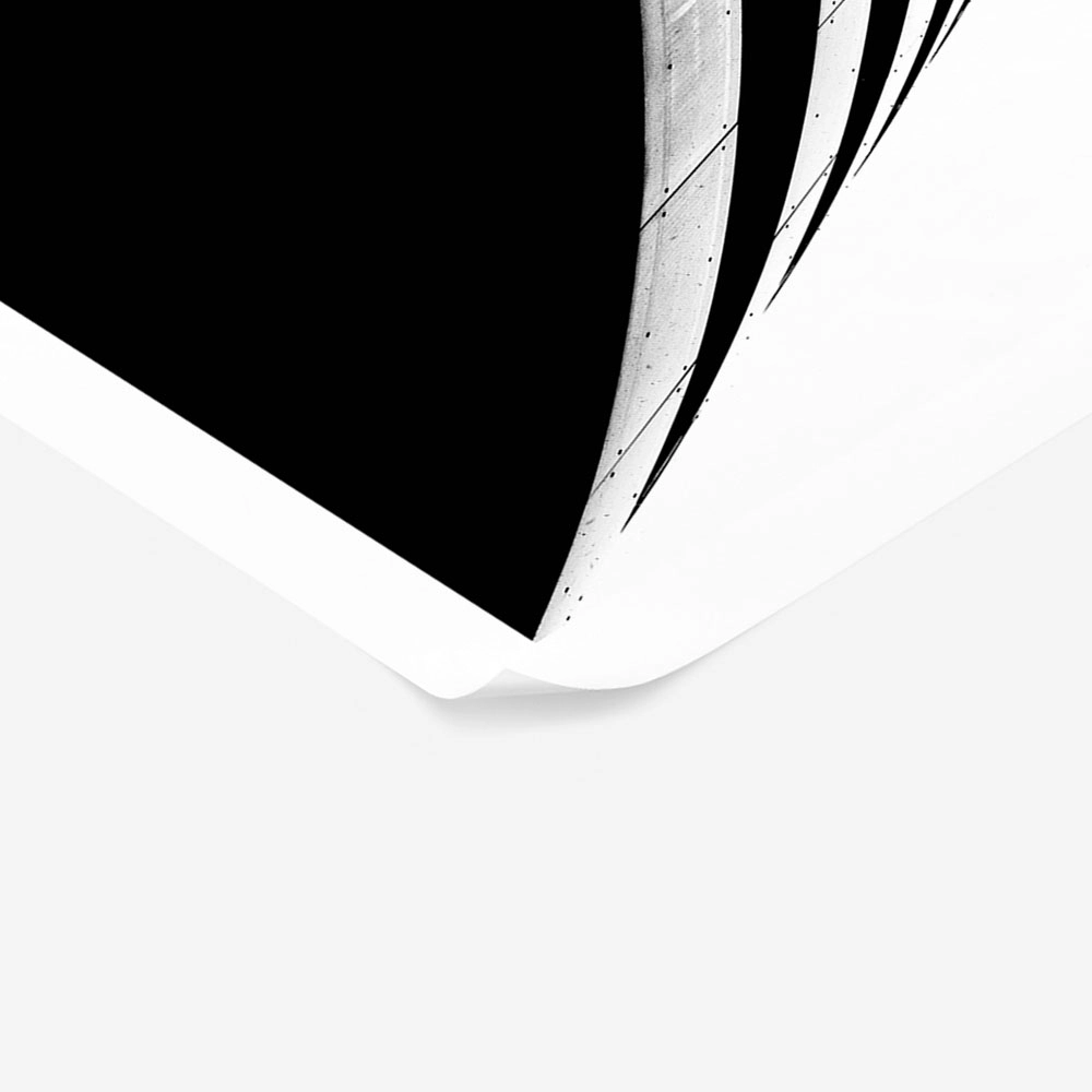 Poster BLACK AND WHITE ARCHITECTURAL CURVED BALCONIES