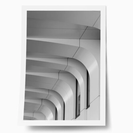 Poster BLACK AND WHITE ARCHITECTURAL CURVED CEILING ELEMENTS - Πολεις - Χαρτες