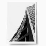 Poster BLACK AND WHITE ARCHITECTURAL CURVED FACADE 2