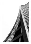 Poster BLACK AND WHITE ARCHITECTURAL CURVED FACADE 2