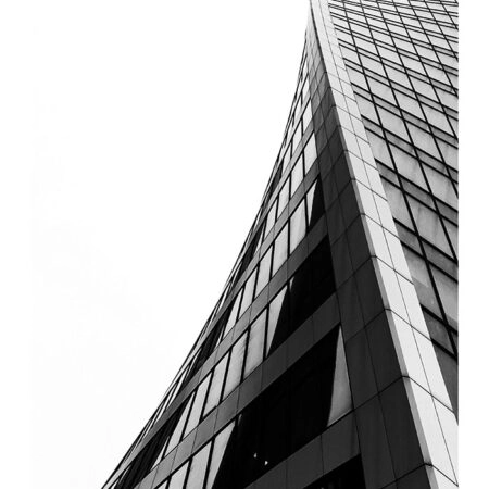 Poster BLACK AND WHITE ARCHITECTURAL CURVED FACADE 2 - Πολεις - Χαρτες Sticky 2