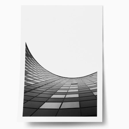 Poster BLACK AND WHITE ARCHITECTURAL CURVED FACADE 3 - Πολεις - Χαρτες