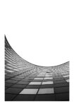 Poster BLACK AND WHITE ARCHITECTURAL CURVED FACADE 3