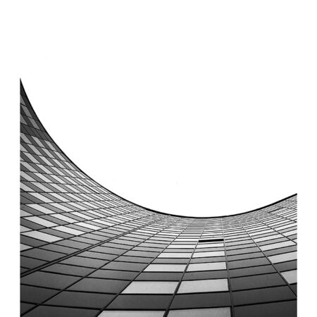 Poster BLACK AND WHITE ARCHITECTURAL CURVED FACADE 3 - Πολεις - Χαρτες Sticky 2