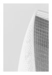 Poster BLACK AND WHITE ARCHITECTURAL CURVED SKYSCRAPPER