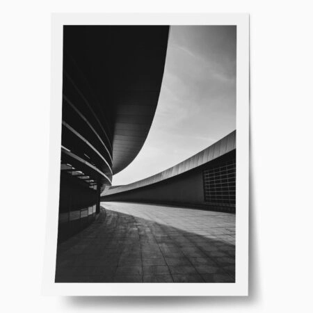 Poster BLACK AND WHITE ARCHITECTURAL CURVED STRUCTURAL ELEMENTS - Πολεις - Χαρτες