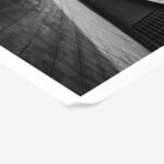 Poster BLACK AND WHITE ARCHITECTURAL CURVED STRUCTURAL ELEMENTS