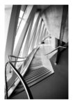 Poster BLACK AND WHITE ARCHITECTURAL CURVY STAIRCASE