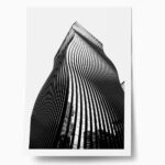 Poster BLACK AND WHITE ARCHITECTURAL CURVY TOWER
