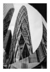 Poster BLACK AND WHITE ARCHITECTURAL DIAGONAL GRID FACADE