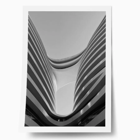 Poster BLACK AND WHITE ARCHITECTURAL FLOWING CURVES - Πολεις - Χαρτες