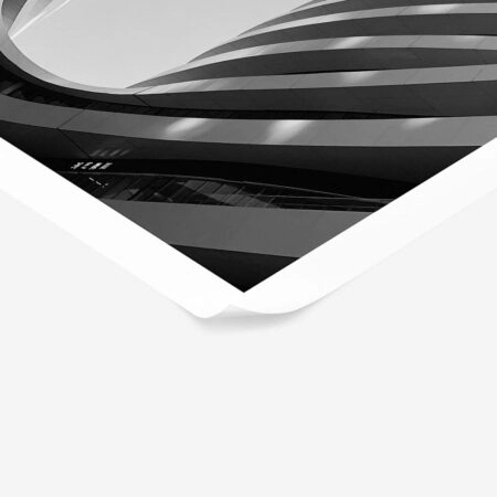 Poster BLACK AND WHITE ARCHITECTURAL FLOWING CURVES - Πολεις - Χαρτες Sticky 1