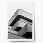 Poster BLACK AND WHITE ARCHITECTURAL FLOWING LINES