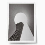Poster BLACK AND WHITE ARCHITECTURAL FUTURISTIC SKYSCRAPER 2