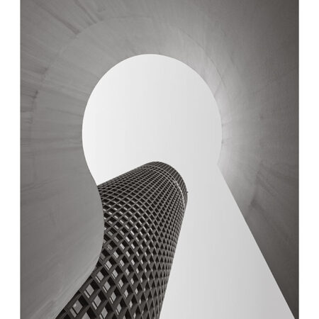 Poster BLACK AND WHITE ARCHITECTURAL FUTURISTIC SKYSCRAPER 2 - Πολεις - Χαρτες Sticky 2
