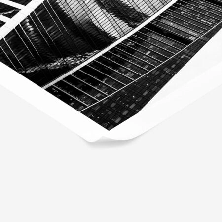 Poster BLACK AND WHITE ARCHITECTURAL FUTURISTIC SKYSCRAPER - Πολεις - Χαρτες Sticky 1