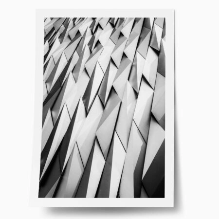 Poster BLACK AND WHITE ARCHITECTURAL GEOMETRIC ANGULAR PATTERN - Πολεις - Χαρτες