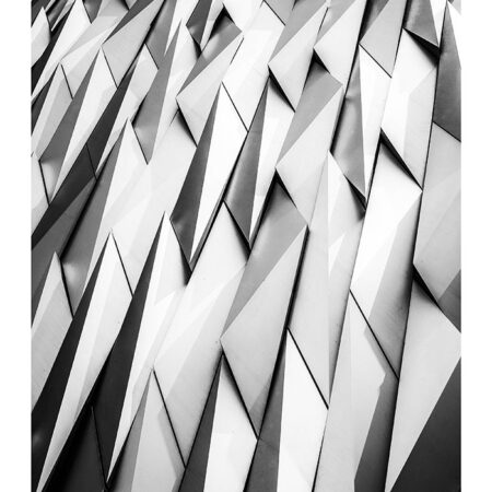 Poster BLACK AND WHITE ARCHITECTURAL GEOMETRIC ANGULAR PATTERN - Πολεις - Χαρτες Sticky 2