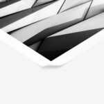 Poster BLACK AND WHITE ARCHITECTURAL GEOMETRIC ANGULAR PATTERN