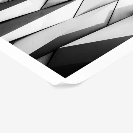Poster BLACK AND WHITE ARCHITECTURAL GEOMETRIC ANGULAR PATTERN - Πολεις - Χαρτες Sticky 1