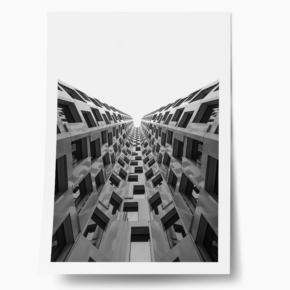 Poster BLACK AND WHITE ARCHITECTURAL GEOMETRIC APARTMENTS 2