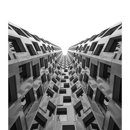 Poster BLACK AND WHITE ARCHITECTURAL GEOMETRIC APARTMENTS 2 - Πολεις - Χαρτες Sticky 2
