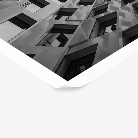 Poster BLACK AND WHITE ARCHITECTURAL GEOMETRIC APARTMENTS 2 - Πολεις - Χαρτες Sticky 1