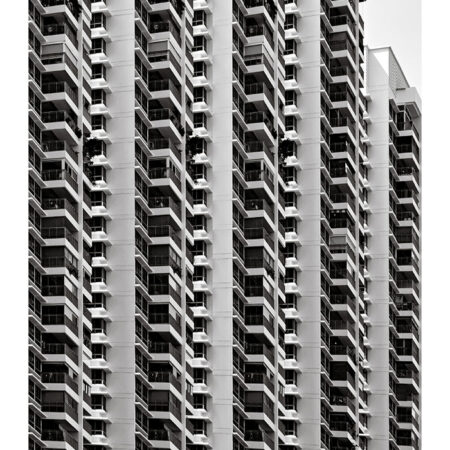 Poster BLACK AND WHITE ARCHITECTURAL GEOMETRIC APARTMENTS 3 - Πολεις - Χαρτες Sticky 2