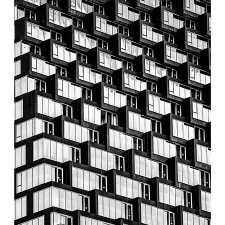 Poster BLACK AND WHITE ARCHITECTURAL GEOMETRIC APARTMENTS - Πολεις - Χαρτες Sticky 2