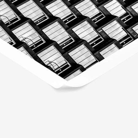 Poster BLACK AND WHITE ARCHITECTURAL GEOMETRIC APARTMENTS - Πολεις - Χαρτες Sticky 1